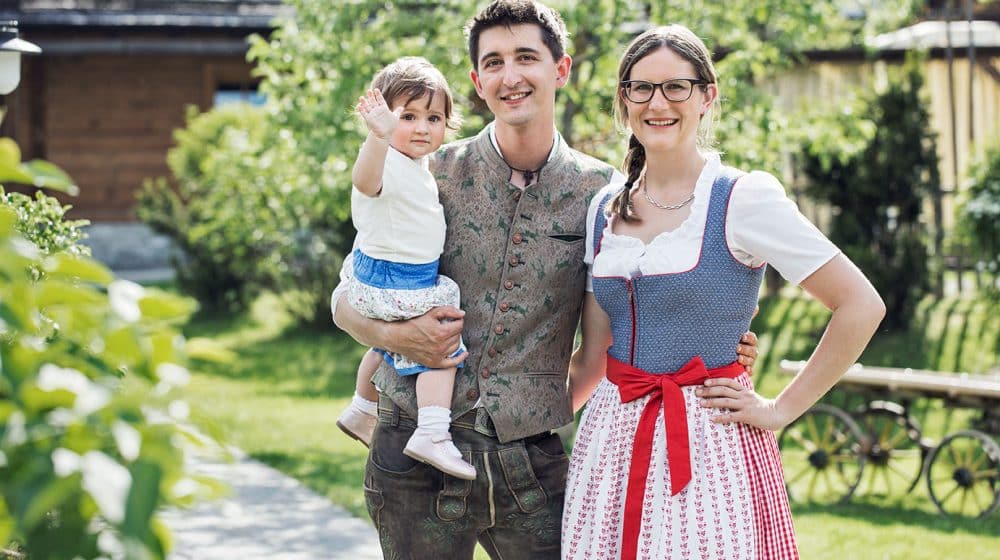 Josef Fischbacher und Johanna mit Nachwuchs