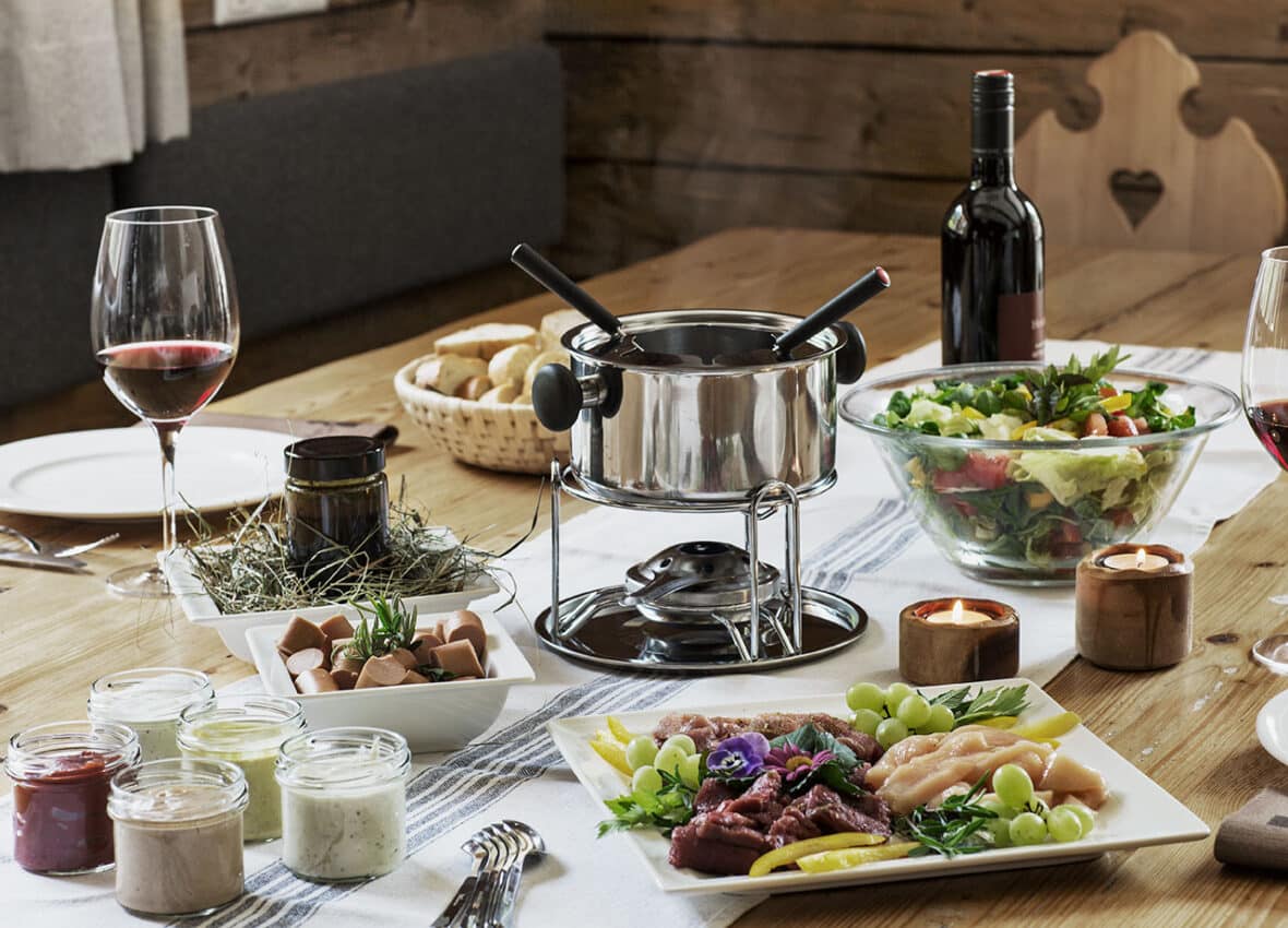 Fondue im Chalet oder in der Ferienwohnung