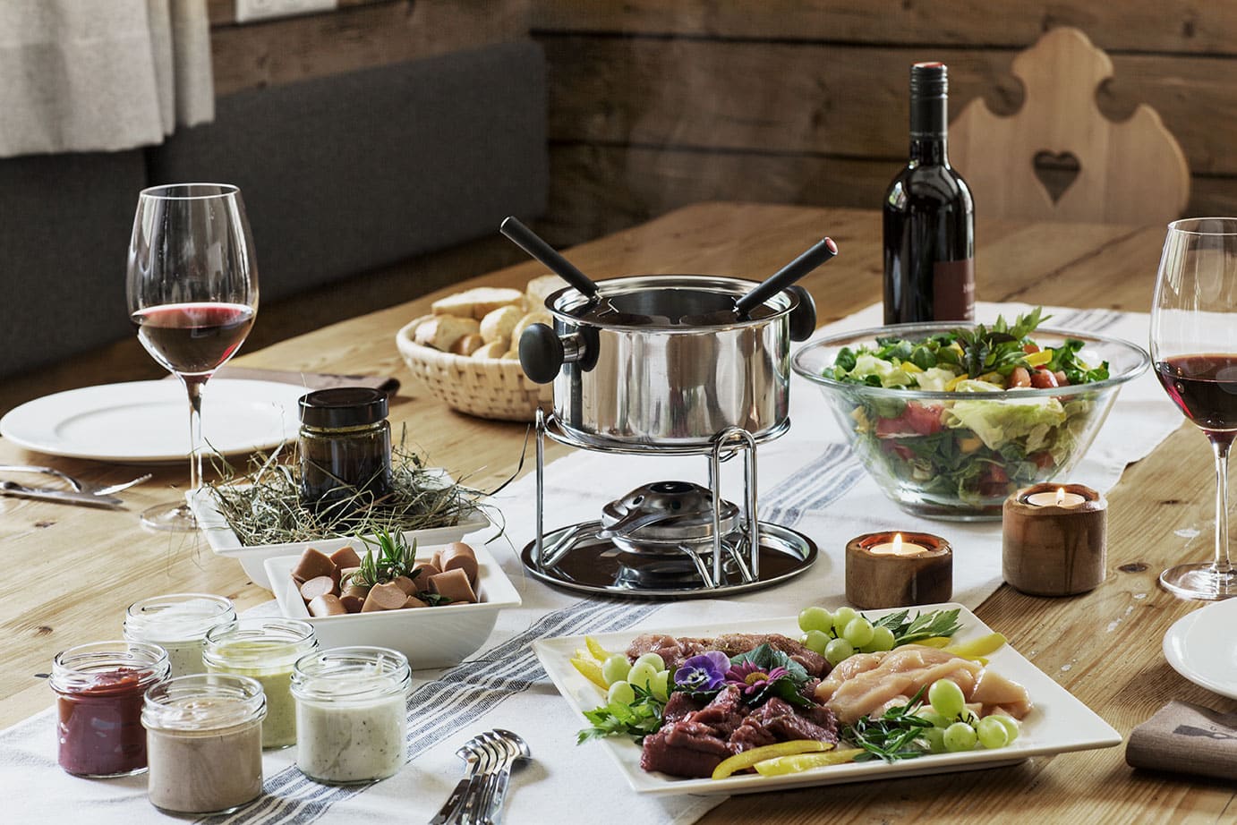 Fondue im Chalet oder in der Ferienwohnung