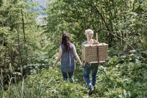 Waldpicknick im Urlaub