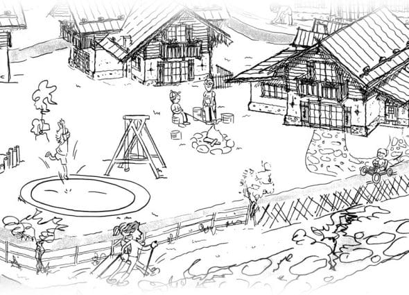 picture to color - holidays on a farm picture to color - holidays on a farm