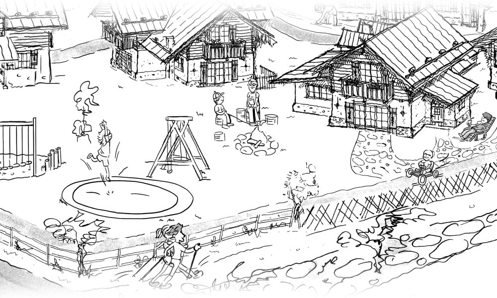picture to color - holidays on a farm