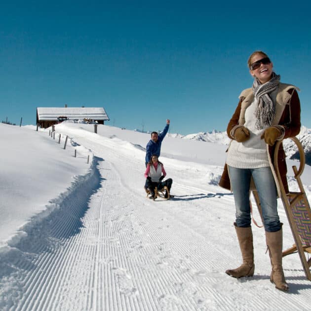 Tobogganing in Großarl