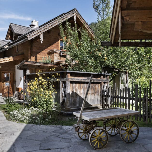 Europe, Austria, Grossarl, Feriendorf Holzlebn