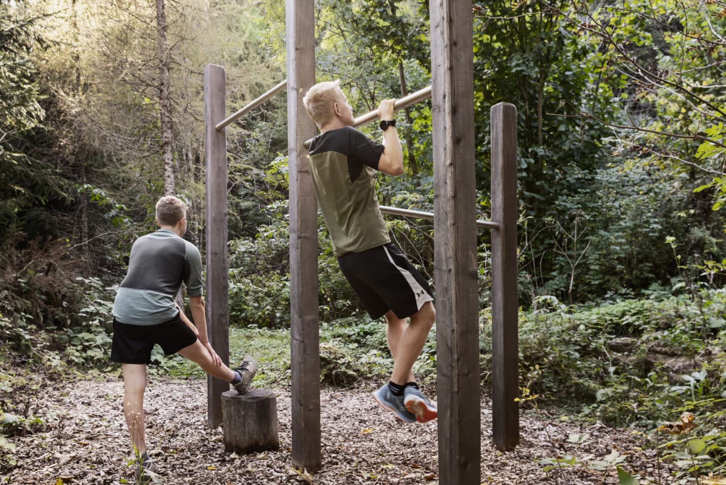 Fitness-Studio im Wald