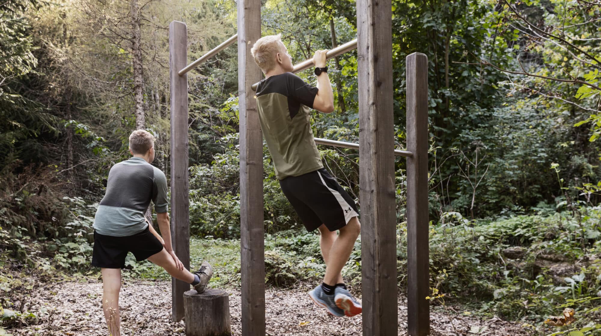 Fitness-Studio im Wald