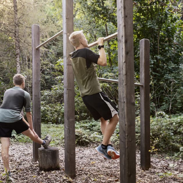 Fitness-Studio im Wald