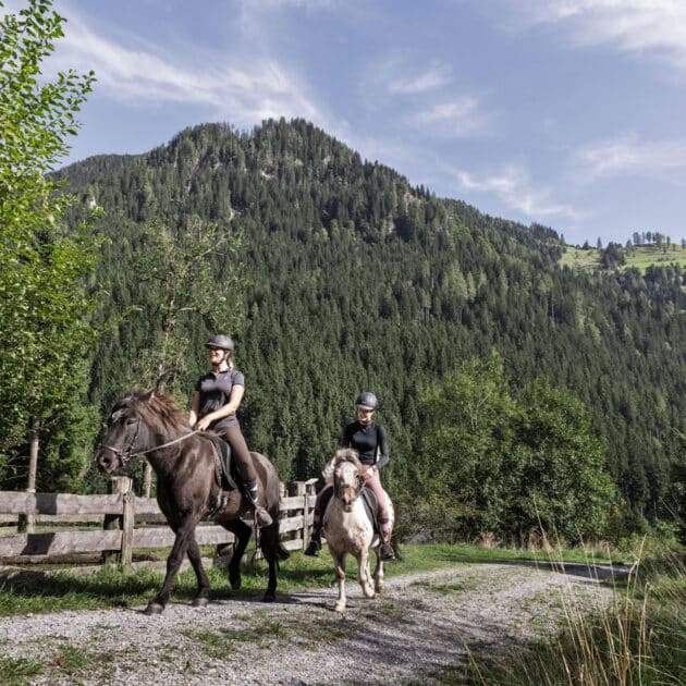 Ausreiten im Familienurlaub