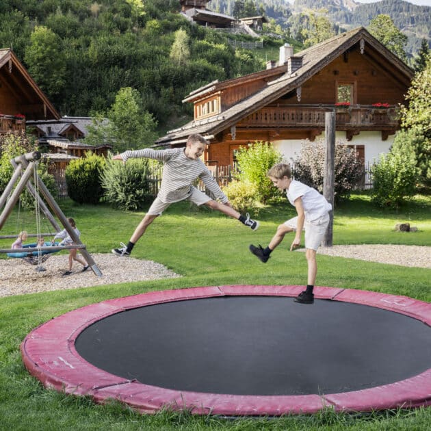 Jumping on the playground