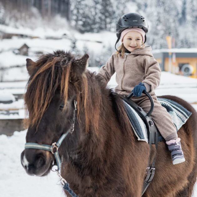 Reiten im Winter im Feriendorf Holzleb´n