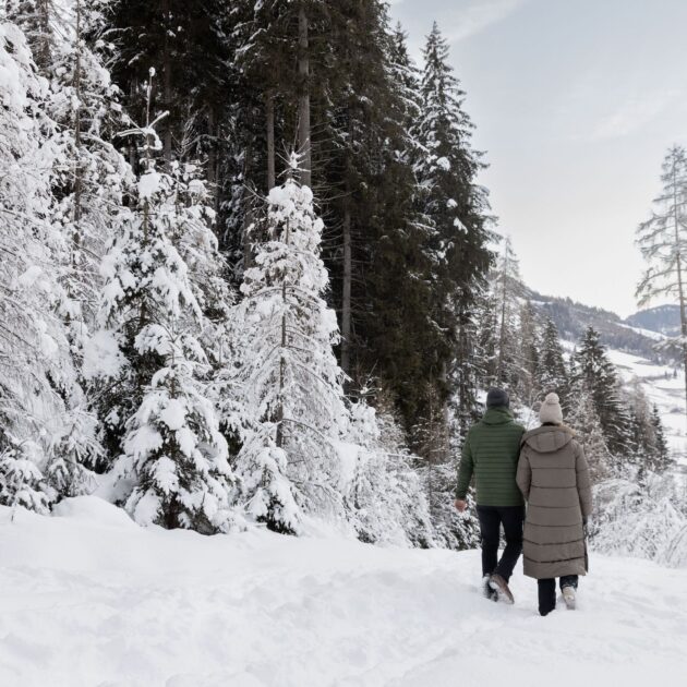 Romantische Wanderung durch den Wald